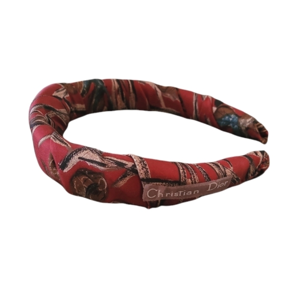 Vintage - Christian Dior Silk‎ Men's Tie Upcycled Headband - Picture 4 of 4